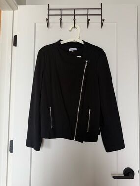 Calvin Klein Black Asymmetrical Zip Jacket